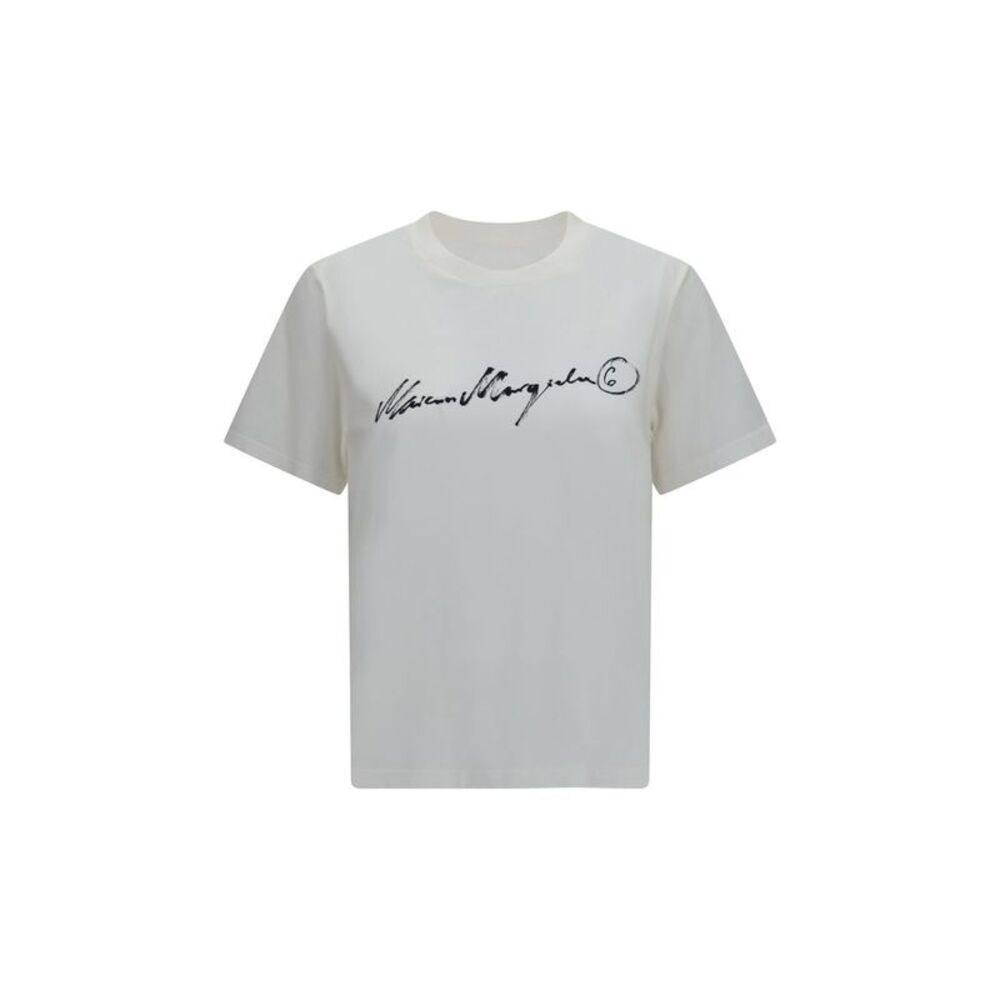 MM6 White Cotton Women's T-Shirt